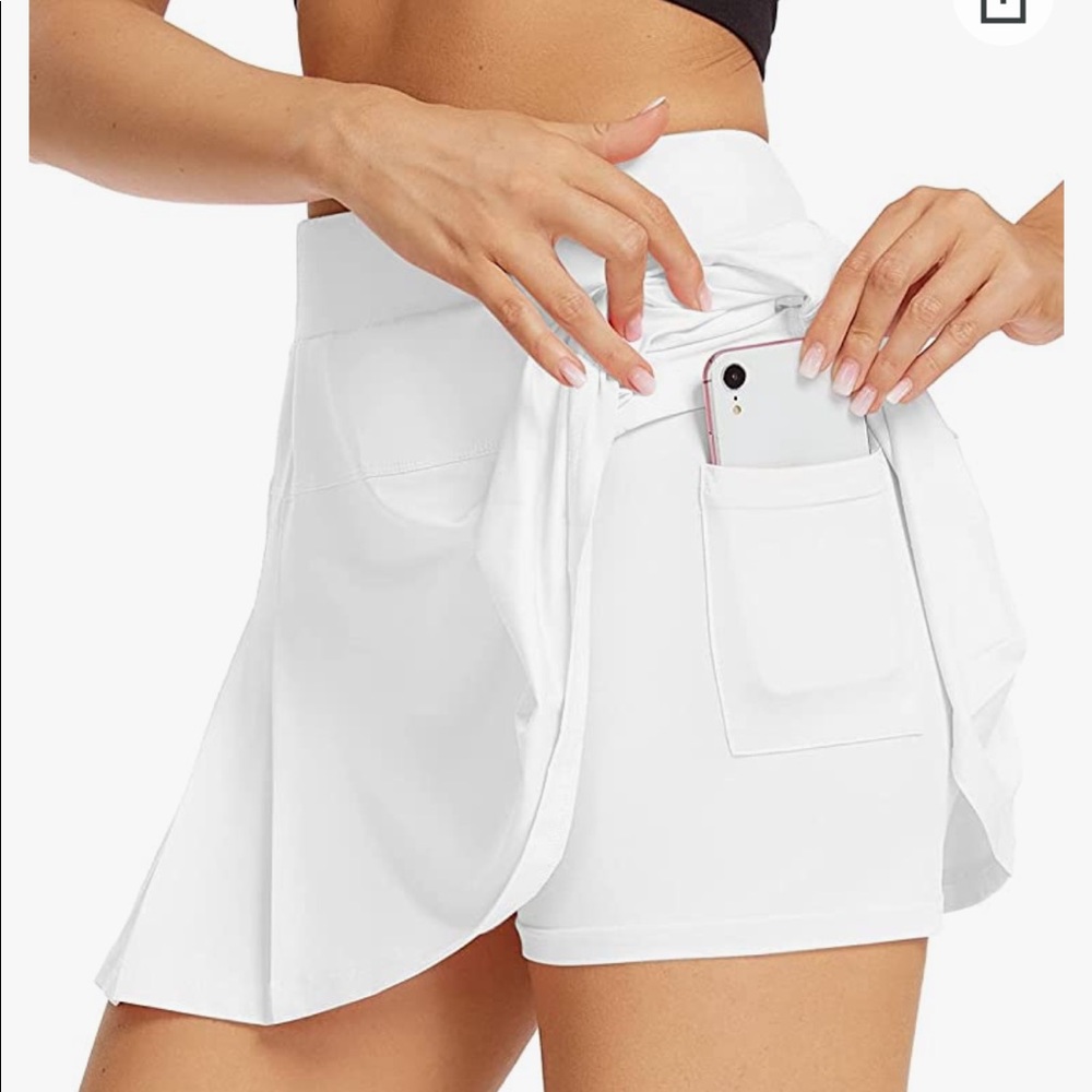 White tennis skirt